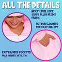 Funziez! Adult Onesie Halloween Costume Animal Dinosaur Shark Unisex Plush One Piece Cosplay Suit for Adults, Men and Women (Large, Pig)