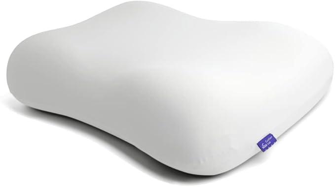 C CUSHION LAB Deep Sleep Pillow, Patented Ergonomic Contour Design for Side & Back Sleepers, Orthopedic Cervical Shape Gently Cradles Head & Provides Neck Support & Shoulder Pain Relief - Calm Grey, 24 inches