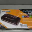 95kpa Vacuum Sealer Machine,Commercial Full Automatic Food Sealer,Powerful Sealing System with Double Heat Seal,Bags Storage, Easy-Lock Handle,Build-in Cutter,1 Bag Rolls and 10 pcs Pre-cut Bags (Gold)