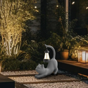 Zotabe Solar Cat Garden Statue 15 Inch Porch Patio Decor for Outside Yard Decoration Outdoor Unique Housewarming Gardening Birthday Gifts for Cat Lovers Women Grandma