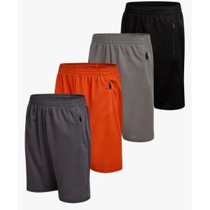 Athlete Boys Basketball Shorts - 4 Pack Mesh Athletic Shorts for Boys - Gym Shorts for Workout and Running (Size: 5-16)