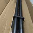 Heavy Duty Non- Adjustable 84 In/7Ft Curtain Rods for Windows, Matte Black