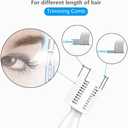 Eyebrow Trimmer, Precision Electric Eyebrow Razor for Women Battery-Operated Facial Hair Remover with Comb No Pulling Sensation Painless for Face Chin Neck, Upper-Lip, Peach-Fuzz
