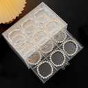 YUFONG Earring Storage Box Organizer 5 Drawers Jewelry Organizer Acrylic Jewelry Storage Box Holder Compartment Transparent Display Storage Case Gift for Women Girls (30 Girds)