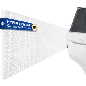 Garage Planet H1 Garage Wall Protector Car Door Wall Protector, Tool-Free, Designed in Australia (White, 2 Pack)