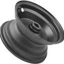 Newsmarts 6" 145/70-6 in Motorcycle Rear Wheel Rim Replacement Fits for GO Kart Off-Road Dirt Pit Bike (Black)