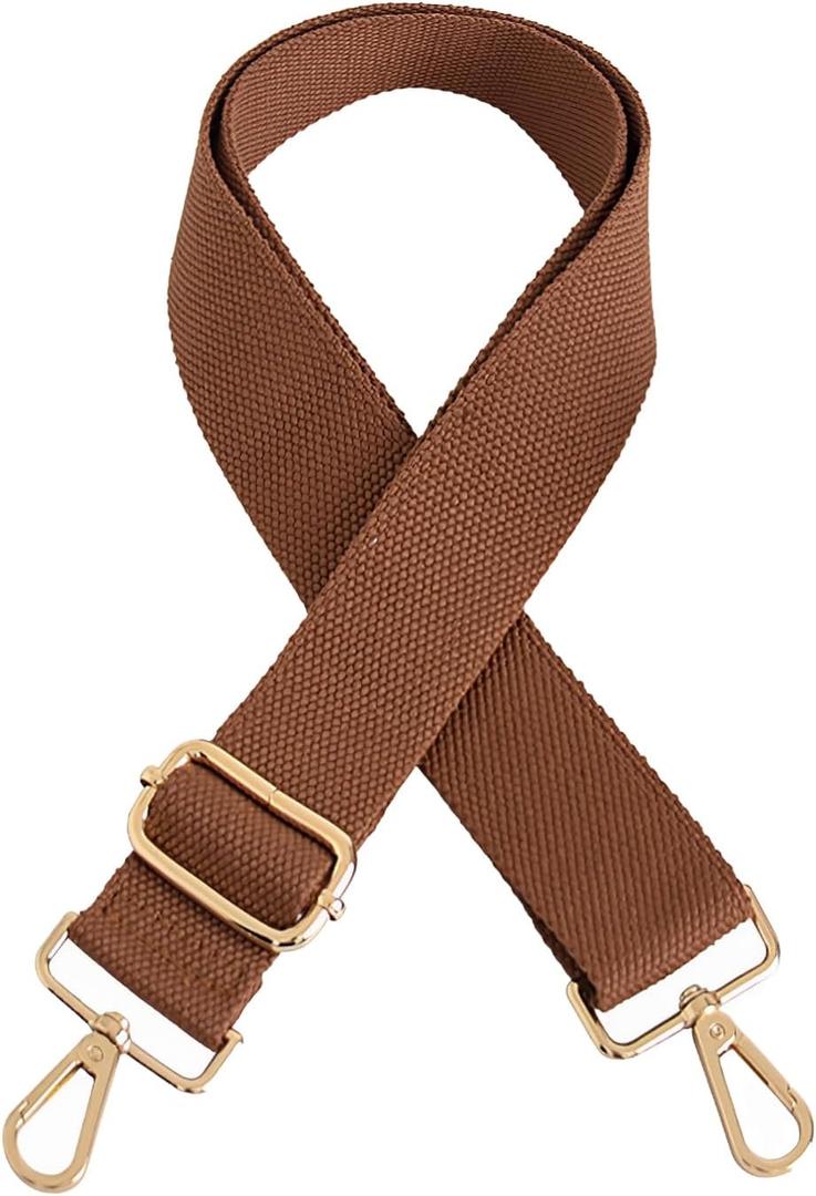 Wide Shoulder Strap Adjustable Replacement Belt Canvas Purse Strap Crossbody Bag Handbag Strap(Black)