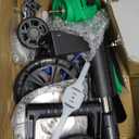 Cordless Weed Wacker Eater Battery Powered, 21V Lightweight Electric Weed Trimmer with 2 Battery Operated & Charger& Wheels & Shears, No-String Grass Trimmer/Brush Cutter/Lawn Edger for Yard Garden