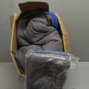 Cosybay Bed in a Bag King Comforter Sets 7pcs All Season Solid Down Alternative Bedding Sets Blue and Grey with Comforter, Pillow Shams, Flat Sheet, Fitted Sheet and Pillowcases