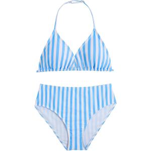 RoseSeek Girls Floral Halter Swimsuit High Waisted Triangle Boho 2 Piece Bikini Bathing Suit Swimwear, 12Y