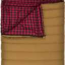 Teton Mammoth Queen Size Double Sleeping Bag- A Warm Bag The Whole Family can Enjoy Great for Camping, Hunting and Base Camp. Compression Sack Included, Mammoth 20F, Bro