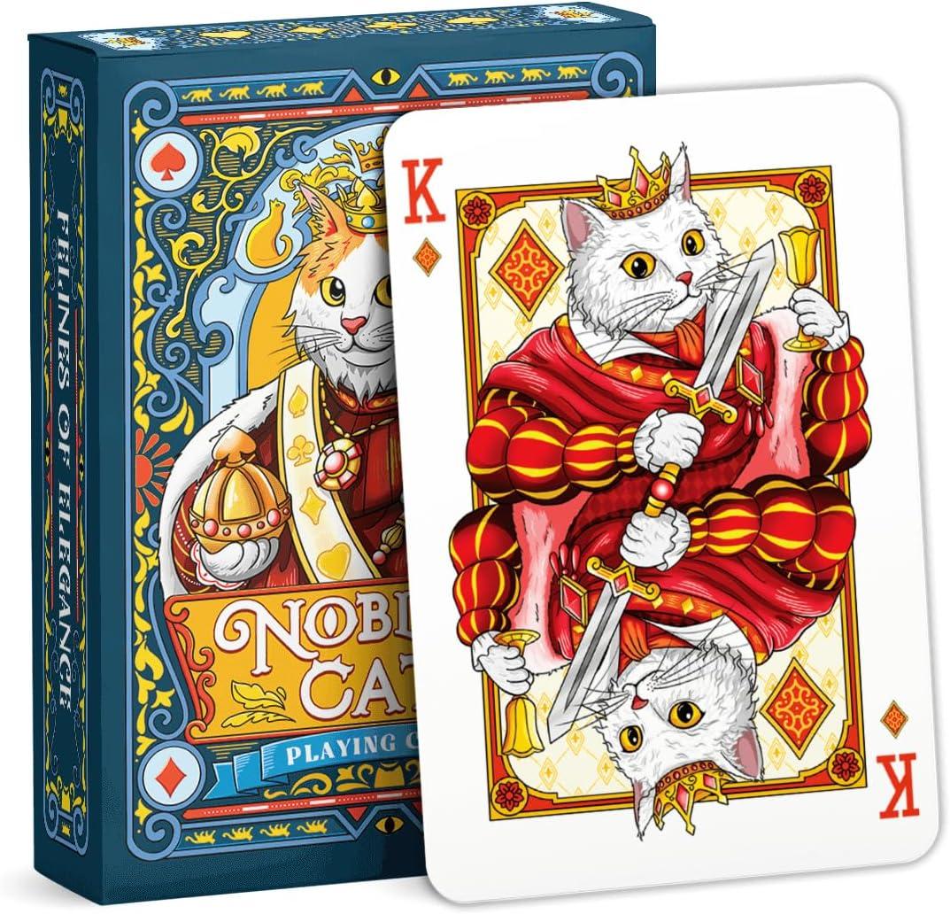 Noblific Cats Playing Cards for Adults Teens Friends Family Animal Lovers Gifts