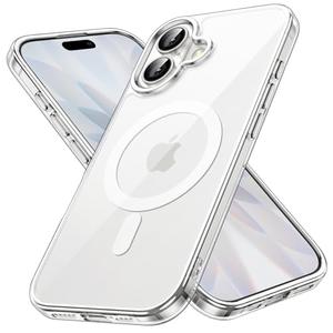 JETech Magnetic Case for iPhone 17 6.3-Inch Compatible with MagSafe, Shockproof Phone Bumper Cover, Anti-Scratch Clear Back (Clear)