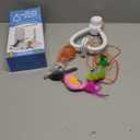 Interactive Cat Toys for Indoor Cats: Automatic Flying Bird Feather Wand Chase Exercise Enrichment Stimulation, USB Rechargeable Durable Safe Hanging Toy for Bored Kittens Adult Multi Cat Households (White)