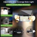 Solar Outdoor Light 4000mAh, 360 Rotatable Solar Panel, Motion Sensor with Remote Control, Multi-Direction Adjustable Side Panels, IP65 Waterproof Security Light for Yard Driveway Porch (2)