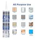 Gray Silicone Sealant, All-Purpose 100% Waterproof Silicone Caulk, Adhesive Caulking Silicone for Indoor Outdoor Windows, Aquarium, Bathtub Auto Leak Seaing, 10.1 Oz, 1 Pack (1)