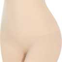 Womens Seamless Shaping Boyshorts Panties, High Waisted Shapewear for Women Tummy Control Shorts for Under Dresses (Beige)