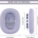 GEVO Upgraded Ear Cushions Replacement Earpads for 2024 New Apple AirPods Max Headphones, Mesh Fabric Ear Pads Cover with Memory Foam and Magnet for AirPods Max Fresh Color (Purple)