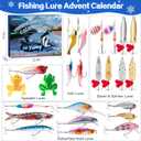 Fishing Advent Calendar 2025, 24 Day Fishing Lure Advent Calendar Fishing Tackle Set for Adult Men Teens Boy, Christmas Countdown Calendar Xmas Surprise Gift for Fisherman