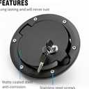 Fuel Tank Filler Cap, Fuel Filler Door Locking Gas Tank Cover, Fuel Filler Door Lock Fuel Cap with keys Replacement for Jeep Wrangler JK Unlimited Rubicon Sahara 2007-2018