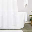 Farmlyn Creek Farmhouse Shower Curtain Set with 12 Hooks, Rustic Bathroom Decor (72 x 72 in)