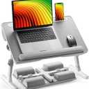 HUANUO Foldable Lap Desk for Couch, Laptop Stand with Phone Holder, Laptop Bed Desk for Sofa, Computer Lap Tray