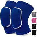 RYBTB Volleyball Knee Pads,Knee Pads for Women,Men,Kids,Girls,Knee Brace for Basketball Volleyball Football Dance Yoga Tennis Running Cycling Workout Climbing (Blue, Medium)