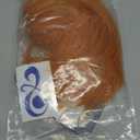 Wig for Cosplay, Short Orange Synthetic Hair with 2pcs Tattoos for Women Halloween