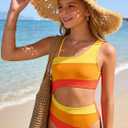 Girl Two Piece Swimsuits Adjustable Straps Bikini Sets with Chest Pad Size 9-16Y