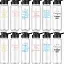 Inbagi 12 Pcs Employee Appreciation Gifts 24 oz Plastic Water Bottles Thank You Coworker Leak Proof Sports Water Bottles for Boss Day Vet Tech Week Gifts Team Staff Teacher Students Women Men Office