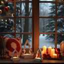 53 Pcs Christmas Tree Candle Holders Concrete Tea Light Holders Christmas Tree Table Centerpieces Party Decorations Xmas Gifts for Farmhouse Holiday Party Fireplace Mantel Decor