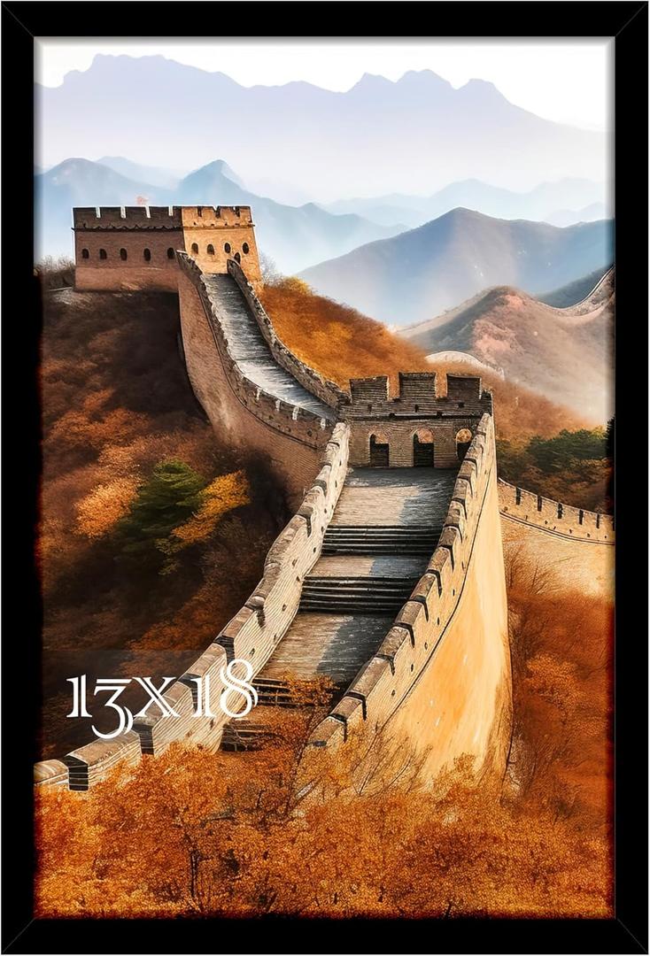 Picrit 13x18 Picture Frame, Photo Frame for Wall Mounting Display, Black