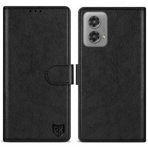 ZZXX for Motorola Moto G 5G 2024 Wallet Case with [RFID Blocking] Card Slot Kickstand Magnetic Closure Leather Flip Fold Protective Phone Case for Moto G 5G 2024 Case Wallet(Black-6.6 inch)