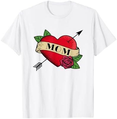 Heart Mum Tattoo T-Shirt (White)-4T