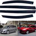 4PCS Rain Guards Side Window Visor Vent Outside Mount Fits for Mazda 5 2006-2015 for Mazda Car Accessories 4 Rain Guards