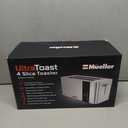 Mueller UltraToast Full Stainless Steel Toaster 4 Slice, Long Extra-Wide Slots for Bagels and Waffles, 6 Browning Levels, LED Display, Cancel/Defrost/Reheat Functions & Removable Tray, Kitchen Gadgets
