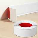 Lifronkit Flexible Baseboard Molding Trim, Self-Adhesive Design Vinyl Wall Base, Peel and Stick Rubber Wall Base Moulding Trim, 4inch(W) x 40feet(L), White
