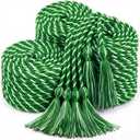 TFTAFAN Graduation Honor Cords Bulk Bulk Pack of 100, 68-Inch Academic Achievement Cords for Commencement, School Ceremonies, District Planning & Student Organizations (Kelly and White)
