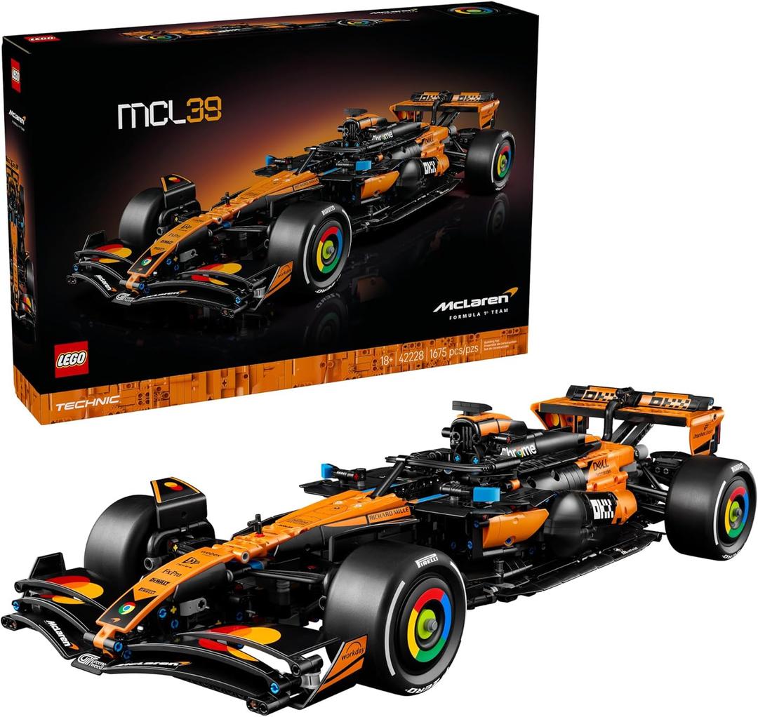 LEGO Technic McLaren MCL39 F1 Car Building Set for Adults - Room or Office Decor for Men & Women, Ages 18+ - F1 Gifts for Fans - Authentic Details - 42228