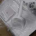 RIZZARI Enclosed Cat Litter Box with Lid, Large Foldable Litter Box with Litter Scoop, Top Entry Cat Toilet for Kittens and Big Cats (Light Gray,Stainless Steel with Deodorizer, X-Large)