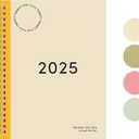 5 PAck Rileys & Co 2025 Simple Weekly Planner - Annual Weekly & Monthly Agenda Planner, Jan - Dec 2025, Hardbound Cover, Notes Pages, Twin-Wire Binding (6 x 8-Inches, Cream)