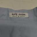 Kate Kasin Women Bow Tie Neck Office Blouse Button Down Long Sleeve Bodysuits Blouse Top (Small, Gray Blue)