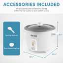 AROMA Rice Cooker, 8-Cup (Uncooked) / 16-Cup (Cooked), Pot-Style Rice Cooker and Soup Warmer with One-Touch Control, 4 Qt, White, ARC-368NG