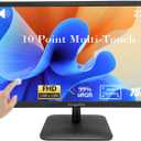21.5 Inch Touchscreen Monitor FHD 1920x1080P, Built-in Speakers, VESA Supports, 10-Points Computer Touch Screen PC Display with Type-B HDMI VGA Port, 75Hz Desktop Touch Display, Black