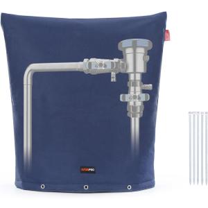 Backflow Preventer Insulation Cover-24 W x 24" H, 6 Layers Fabric Outdoor Pipe Insulation Cover with Aluminum Foil Layer Dupont Sorona Cotton, Backflow Cover for Winter Freeze Protection