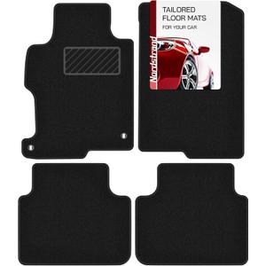 Floor Mats for Honda Accord 2013 2014 2015 2016 2017 Sedan - Tailored 3D Fit - Front & Rear Set of 4 - Anti-Slip Backing - 30oz Carpet Mat Heavy Duty - All Weather Car Liner Floormats