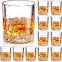 Mimorou 12 Pack Whiskey Glasses 10 oz Old Fashioned Glasses in Bar and Party Bourbon Glass, Rocks Glass, Cocktail Liquor Whiskey Lover Gift Christmas Gifts for Men, Dad, Father(Elegant)