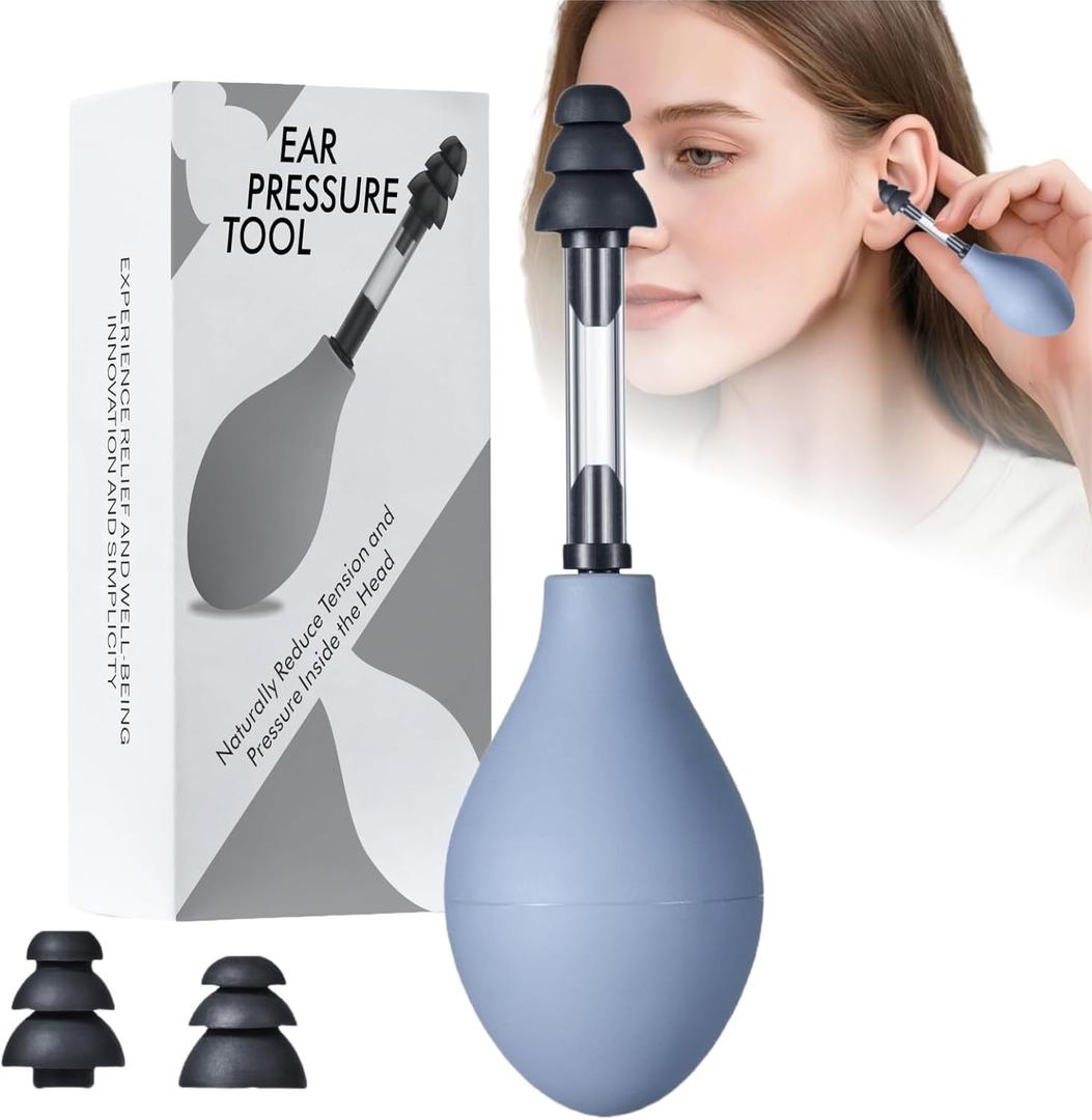 Ear Pressure Relief Device, Ear Pressure Tool,Migraine and Headache Relief Products, Airplane Ear Pressure Relief Through Inner Ear Pressure Balance, Reduces Tension and Alleviates Earache