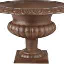 Esschert Design XH70 Cast Iron French Urn Planter, Large, Antique Brown