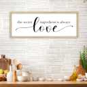 YWJKWLGS Funny Kitchen Wall Decor Art The Secret Ingredient is Always Love Sign 32x12 Inch, Inspirational Quote, Large Rustic Farmhouse Wooden Plaque for Dining Room Coffee Bar Wall Hanging (Wood)